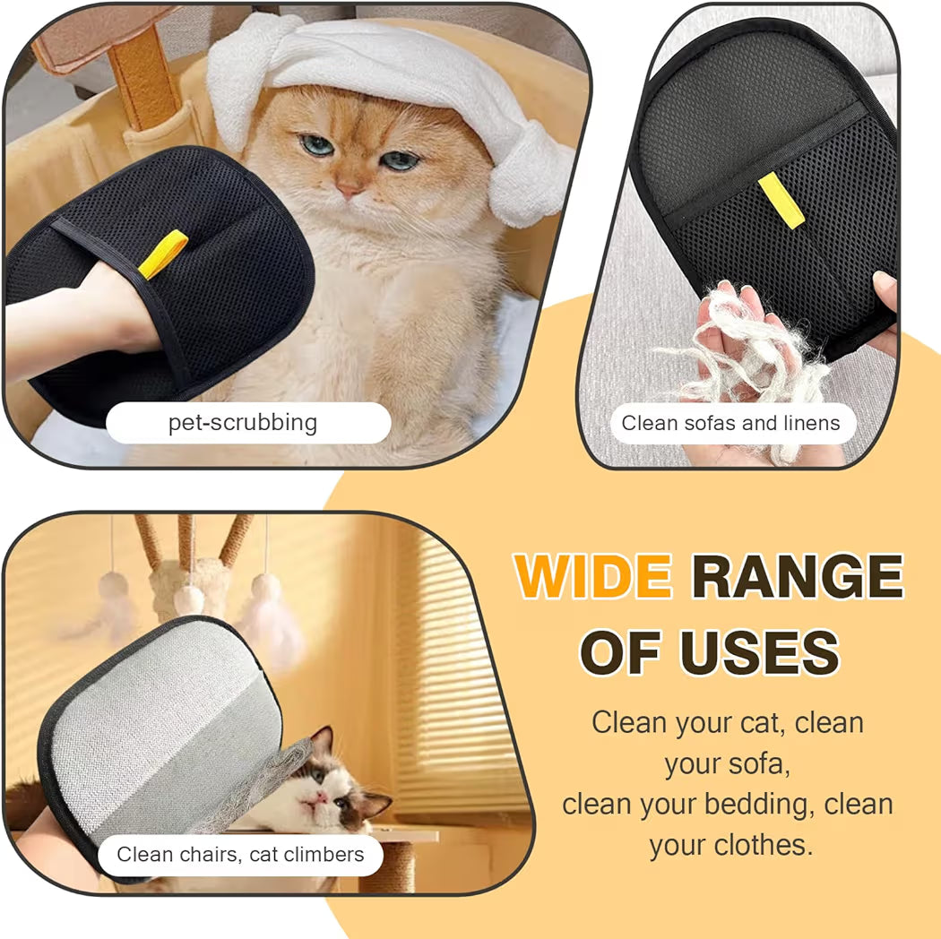 Reusable Pet hair removal gloves